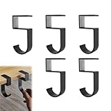 MYLERCT 5 Stück Taschenhaken aus Aluminiumlegierung, Grau Handtaschenhalter für Tisch, Montage...