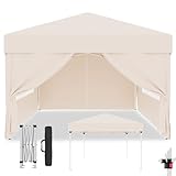 TRIUMPHKEY Pavillon 3x3 Wasserdicht Stabil Winterfest | Pop-Up Pavillon Höhenverstellbar |...