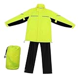 Beaupretty Reflektierender Regenanzug Herren Sturmfest mit Kapuze und Schuhüberzügen für Motorrad...