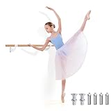 KOMFOTTEU Ballettstange / Ballettstange für Zuhause, 38 mm Durchmesser, aus Buchenholz, für Yoga,...