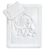 KiGATEX Oeko-Tex Kinder Bettdecken Set mit süßer Elefantensteppung 40x60 + 100x135 cm Kochfest...