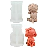 2 X Kleine Mädchen Kerzenformen Wunschmädchen Silikonformen Duftkerzen Gussformen Für Fondant...