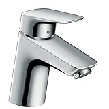 hansgrohe Logis - Waschtischarmatur mit Push-Open Ablauf, Wasserhahn Bad mit Auslauf Höhe 67 mm,...