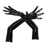 Zaldita Damen Lange Lederhandschuhe Rot Schwarz Wetlook Lange Latexhandschuhe Erwachsene Abend Und...