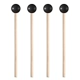 4 Stück Erweitert Gummi Xylophon Schlägel Mallet, Percussion mit Holz Griff, Steel Tongue Drum...