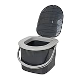 BranQ - Home essential 100% recycelt Kunststoff PP, Ökologisch, Mobile Campingtoilette 15,5 Ltr mit...