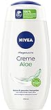 NIVEA Creme Aloe Pflegedusche (250 ml), frisch duftendes Duschgel mit samtweichem Schaum, sanft...