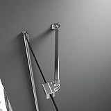 Dusche Stabilisator 50 cm Silber, einstellbar für Glasstärken 5-8 mm für Duschwand Duschkabine...