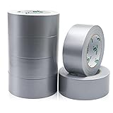 BOMEI PACK Mehrzweck Panzertape Silber, Grau, Reparaturband 50 mm x 50 m, 6 Rollen