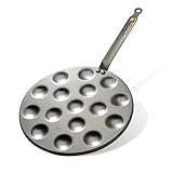 de Buyer - Poffertjes-Pfanne MINERAL B aus Eisenstahl (16) - Durchmesser 27 cm - 5612.16, Silber