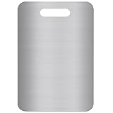 Cutting Board aus 304 Edelstahl, Doppelseitiges, BPA-freies Schneidebrett, Ideal für Fleisch, Brot,...