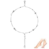 VALICLUD 2 Stück Armband Fußkettchen Für Damen Verstellbares Strand Fußkettchen Silberne...