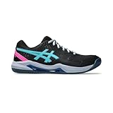 ASICS Herren Gel-Dedicate 8 Padel Sneaker, SCHWARZ/Energy Aqua, 47 EU