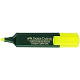 Faber-Castell 154807 - Textmarker 48 gelb, nachfüllbar, Textliner Superfluorescent, 10 Stück