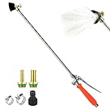 Kupfer-Gießstab für Garten, Sprühpistole mit Messingsprühkopf, Einstellbarer Strahl, Edelstahl,...