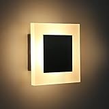 ZMH LED Wandlampe innen Wandleuchte Flur modern Wand Beleuchtung 3000K warmweiß aus Eisen & Acryl...