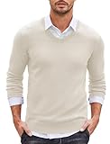 COOFANDY V Ausschnitt Pullover für Herren Basic Pullover Herren Langarmshirt Business Pullover...