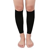 Zktfyshk 1 Paar Wadenbandagen für Schienbeinkantensyndrom, ohne Füße, Schwarz , XS-XXL