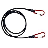 Camping-Bungee-Schnüre, Mehrzweck-Karabiner, elastisches Seil, schwarz, Campingzubehör, verdickte...