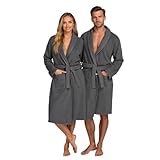 BOSKIMO Bademantel Unisex 100% Baumwolle OEKO-TEX – Bademantel für Damen und Herren –...