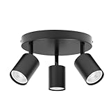Zedelmaier Deckenstrahler LED Deckenlampe 3 Flammig GU10 Rund Modern Spotbalken Deckenspot...
