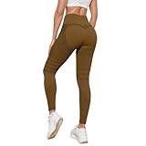 Leggings Damen High Waist - Blickdicht Leggins mit Bauchkontrolle für Sport Yoga Gym für Yoga...