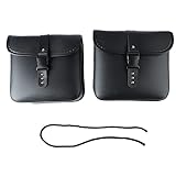 Motorrad Satteltasche, 1 Paar Universal Motorrad Satteltaschen Leder PU wasserdichte Abnehmba...