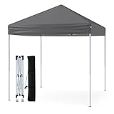 GOPLUS 2x2 m Pop-Up-Pavillon, wasserabweisender Faltpavillon inkl. 8 Erdnägel & 4 Abspannseile,...