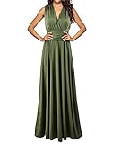 HAHAEMMA Damen Kleider Elegant Hochzeit Lang Abendkleid Multiway V-Ausschnitt Rückenfrei...