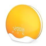 Laliled Sonnenaufgang Wecker Wecklicht Touchscreen,Doppelseitige Beleuchtung Wecker für schwere...