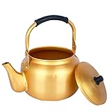 ULTECHNOVO Kleiner Tragbarer Metallwasserkessel aus Verdicktem Aluminium Vielseitiger Teekessel für...