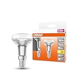 Osram LED Star R50 Reflektorlampe, Sockel: E14, (2 Birnen) Warm White, 2700 K, 2,6 W, 210 lm,...