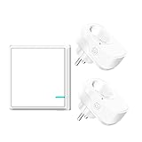 NineLeaf Funksteckdosen mit fernbedienung,2 Steckdose mit 1 Schalter,100m Fernbedienungsreichweite,...