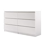 Panana Kommode mit 6 Schubladen, Sideboard Wohnzimmer, Kommode Schlafzimmer Kommode mit Schubladen,...
