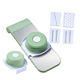 FONDOTIN Gemüseschneider Küchenhobel mit Edelstahlklingen Sicherer Gemüsehobel zum Schnellen...