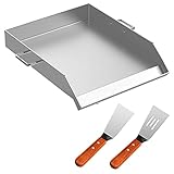 VEVOR Grillplatte 40,6 x 45,7 cm Edelstahl Plancha mit flacher Oberseite für die Außenküche BBQ