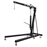 unkonwcy 2Tonnen Klappbarer Motorheber Motorhebezeug-Kranwagen-Hebevorrichtung Werkstattkran...