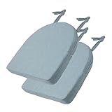 Tutamaz Stuhlkissen 45x45x5cm, 2er-Set, Sitzkissen Outdoor mit Bändern, rutschfest,...