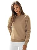 OZONEE Damen Sweatshirt Pullover Langarm Farbvarianten Oversized Langarmshirt Pulli ohne Kapuze...