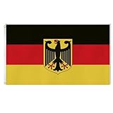 Deutschland Flagge, Adler Deutschland Flagge Mit 90 X 150 Cm, Wetterfeste Deutsche Flagge Mit-Ösen,...
