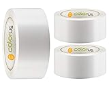 3 x Colorus PVC Putzerband PLUS | Schutzband 50 mm 33 m weiß glatt | PVC-Schutzband für glatte und...