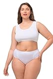 Ulla Popken Damen Bustier, Schlupfform, einfarbig T-Shirt-BH, schneeweiß, 54-56