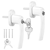 VMUTGA 2 Stück Fenstergriffe Abschliessbar, Fenstergriff Abschließbar Aluminium, Fenstersicherung,...