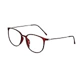 Retro Brille ohne stärke Student Slim-Brille Damen Herren Nerdbrille Linsen Brillenfassung clear...