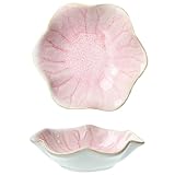 eurNhrN Schmucktablett 2pcs Lotus Blattform 4.3x4,3in Keramik Japanische Sojasauce Schale Vintage...