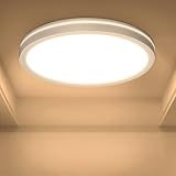 JONMONSM LED Deckenleuchte Mit Heiligenschein 36W, 2700K-6500K, IP54 Wasserdichte Deckenlampe，Drei...