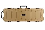 GSG Gewehrkoffer 100cm Tan mit Rollen & Druckausgleich wasserdicht Würfelschaum Langwaffenkoffer...