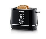 SEVERIN Automatik-Toaster, kleiner Toaster für 2 Scheiben , hochwertiger schwarzer Toaster zum...