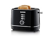 SEVERIN Automatik-Toaster, kleiner Toaster für 2 Scheiben , hochwertiger schwarzer Toaster zum...