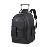 FANDARE Business Trolley Reiserucksack mit Rollen Handgepäck Koffer Groß Rolling 15.6 Zoll Laptop...